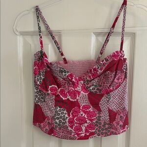 Peixoto Pink Floral Patterned 2pc maxi set